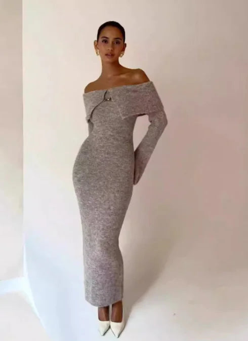 Vestido a Rayas con Cuello Polo Chic