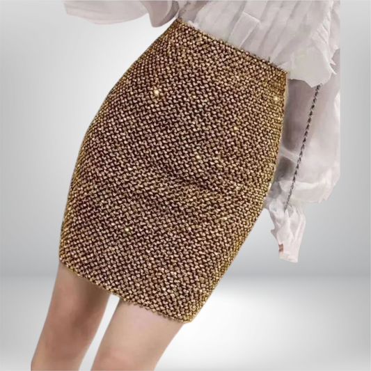 Falda Corta Ceñida de Cintura Alta Todo-Uso para Mujer