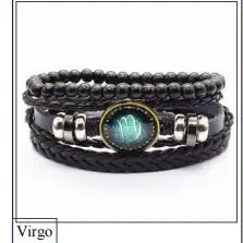 Conjunto de Pulseras de Cordón de Cuero Trenzado Vintage