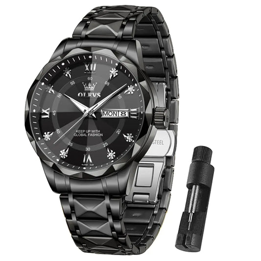 Reloj de cuarzo con diamantes de lujo para hombre OLEVS