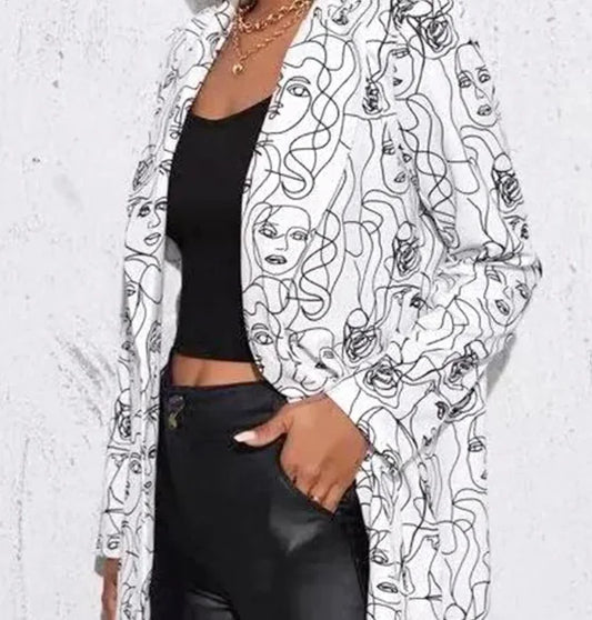 Chaqueta de Traje Estampada