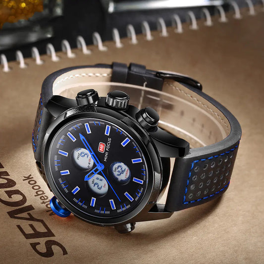 MINI FOCUS Reloj Deportivo de Cuarzo Impermeable para Hombre