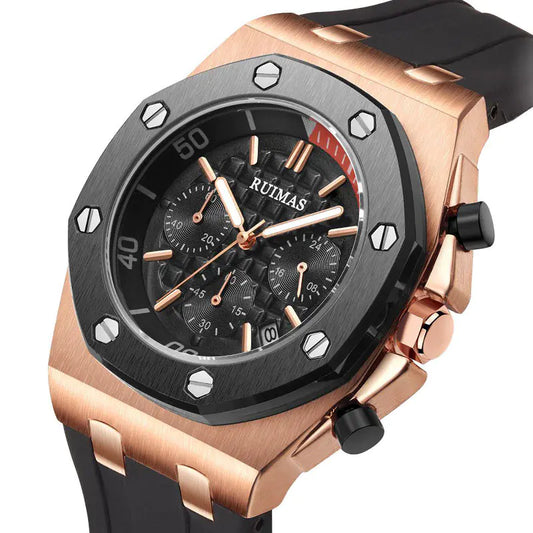 Reloj de Cuarzo de Silicona Multifuncional para Hombres - RUIMAS