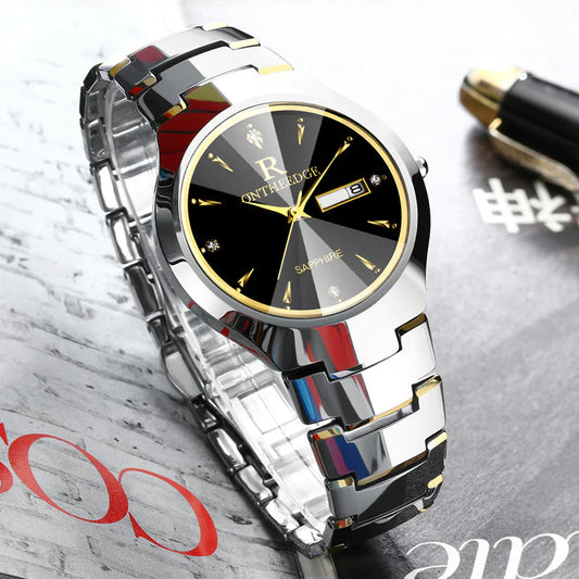 Reloj de Cuarzo de Acero de Tungsteno para Hombre