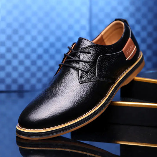 Zapatos de Vestir de Cuero Casual para Hombre - Estilo Británico