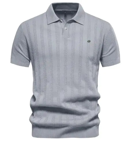 Polo de Punto Acanalado para Hombres