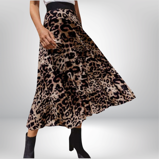 Falda Mini A-Line Sexy de Estampado de Leopardo para Mujer