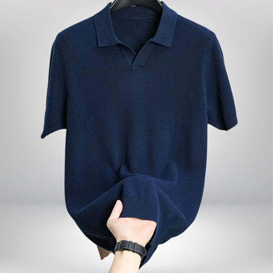 Camisa POLO de manga corta 100 % algodón con solapa para hombre.