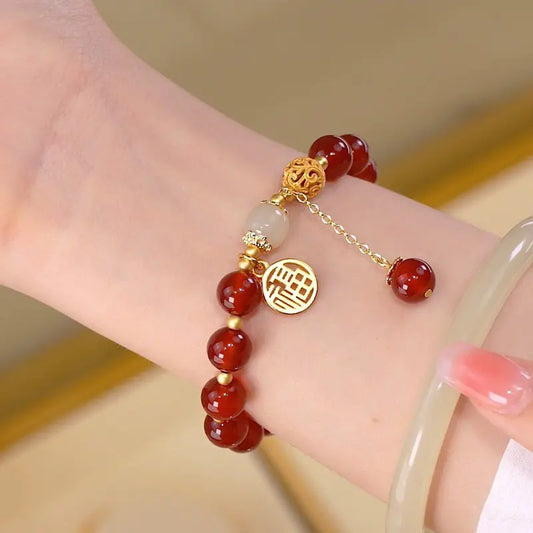 Pulsera Vintage de Cuentas con Carácter Único