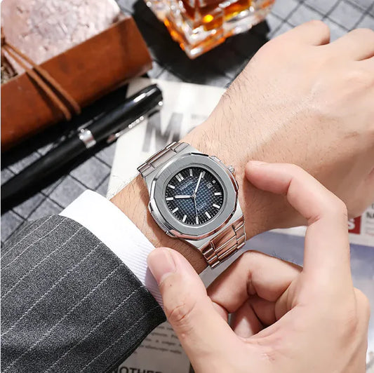 Reloj de Cuarzo de Acero Impermeable