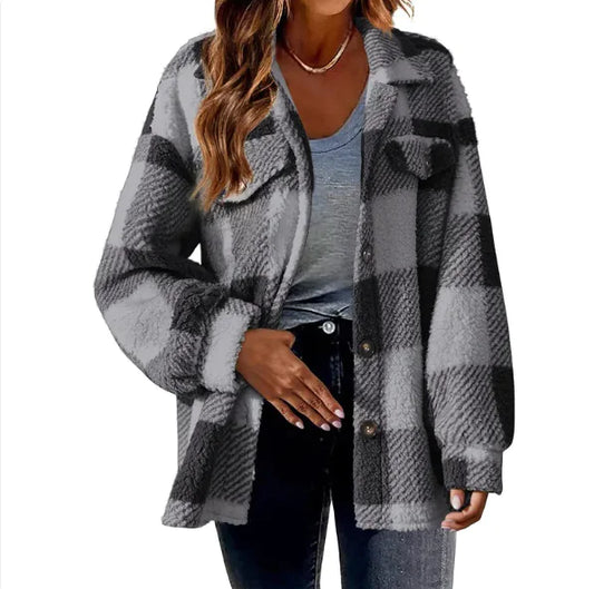 Chaqueta de Lana a Cuadros Chic Comfort