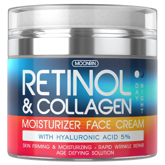 Crema de Retinol para la Cara con Colágeno e Hidratante con Ácido Hialurónico