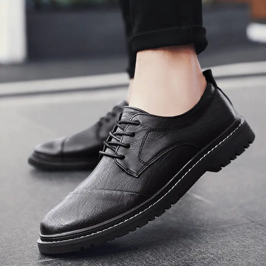 Zapatos Casuales de Cuero para Hombres a la Moda - Diseño Transpirable