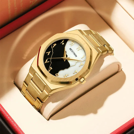 Reloj de Cuarzo con Correa de Acero Simple
