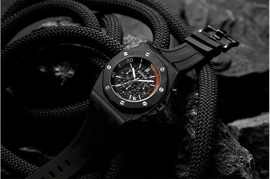 Reloj de Cuarzo de Silicona Multifuncional para Hombres - RUIMAS