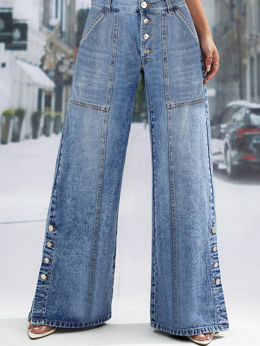 Pantalones vaqueros de talla grande para mujer,
