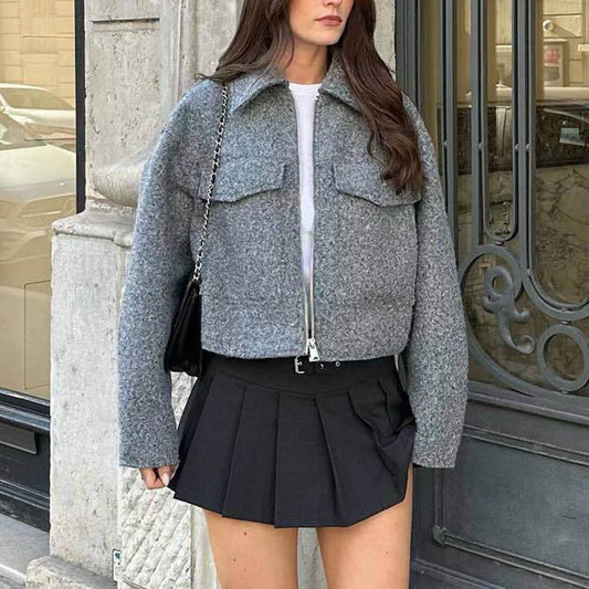 Polo Chaqueta Corta de Lana