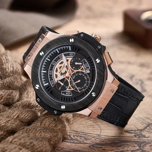 Reloj de Cuarzo Multifuncional Impermeable para Hombres