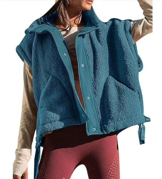 Chaleco Sin Mangas Casual de Lana para Mujer