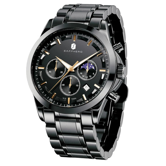 Reloj cronógrafo elegante SAPPHERO para hombre
