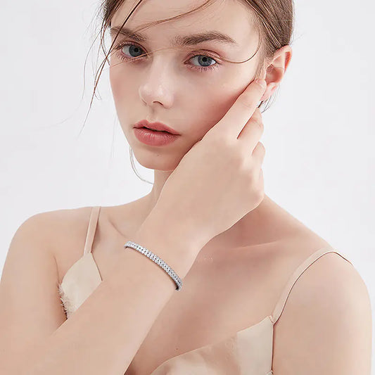 Pulsera de Plata Esterlina para el Temperamento de Moda Femenina