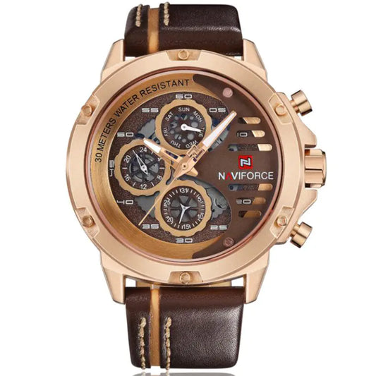 Reloj Multifuncional de Cuarzo a Prueba de Agua para Hombre