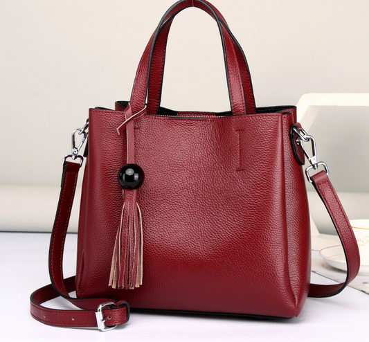 Cartera Elegante de Cuero Ceroso - Bolso Moderno para Mujer