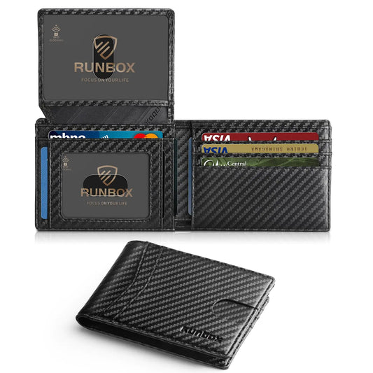 Cartera RUNBOX para Hombre: Elegancia y Protección negro
