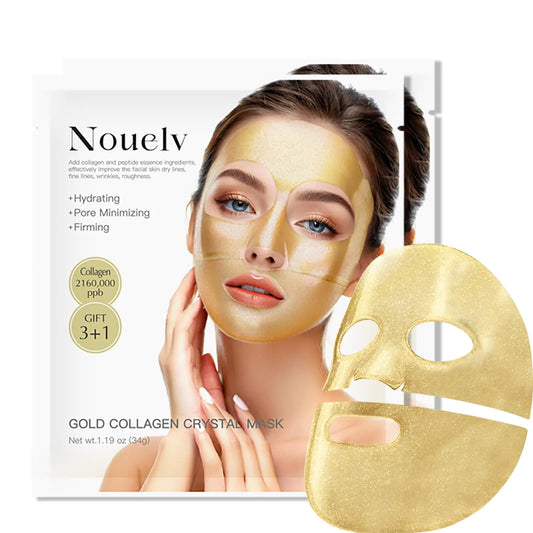 Mascarilla Facial de Colágeno y Oro 24K OAKSII Hidratante Bio Colágeno Mascarilla Nocturna