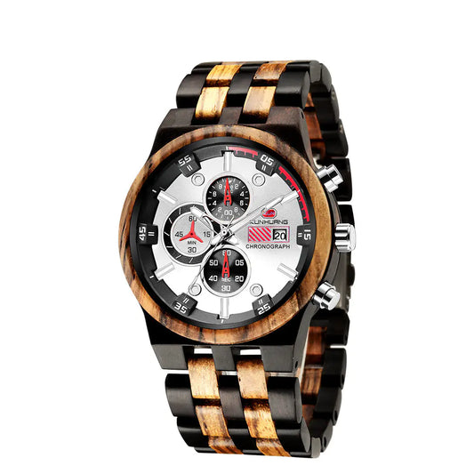 Reloj deportivo de madera, multifuncional luminoso