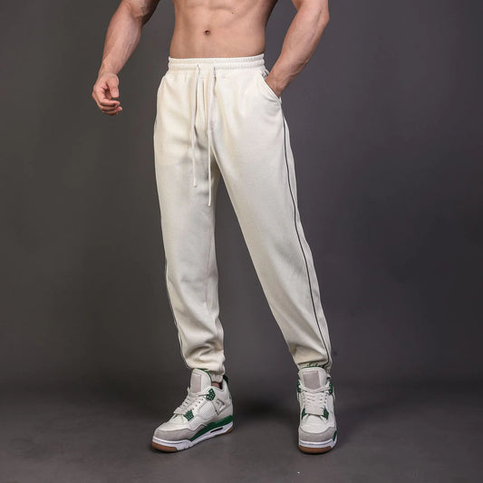 Pantalones Ajustados y Reflectantes con Tobillo Atado para Hombre
