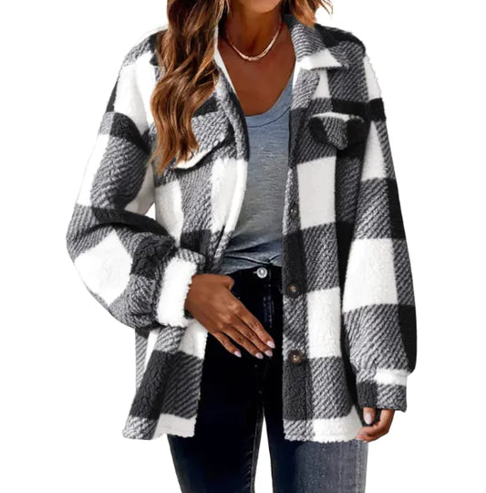 Chaqueta de Lana a Cuadros Chic Comfort