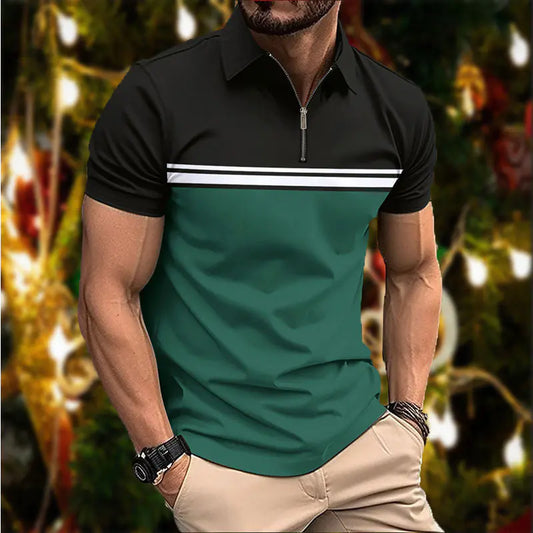 Camisa Polo a Rayas de Corte Slim y Estilosa para Hombres