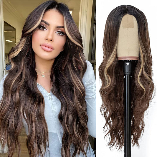 Peluca de Encaje para Mujeres con Pelo Rizado de Onda Grande
