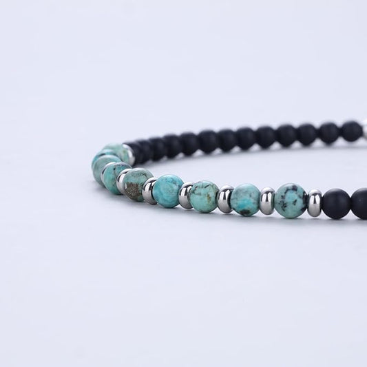 Pulsera GAVU Mate de Ónice y Turquesa Africana