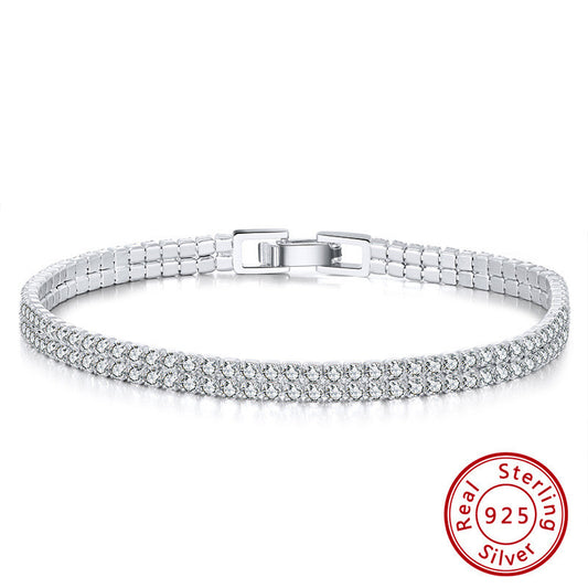 Pulsera de Plata Esterlina para el Temperamento de Moda Femenina