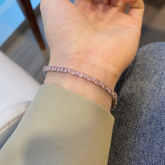 Pulsera de Hip Hop de Plata de Ley S925 con Circonita