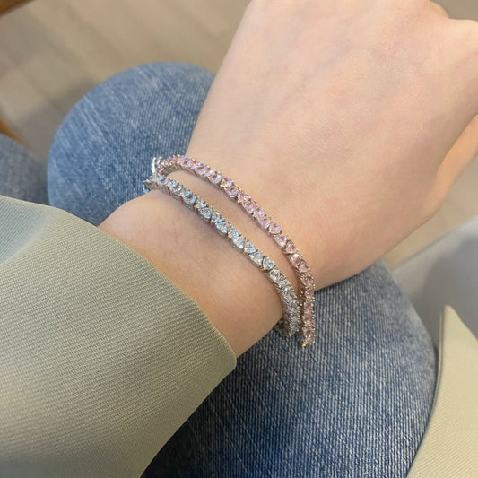 Pulsera de Hip Hop de Plata de Ley S925 con Circonita