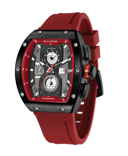 Reloj Deportivo FELITI FORTONS Tonneau 3ATM Cronógrafo Luminoso