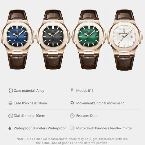 Reloj de Cuarzo Luminoso Impermeable