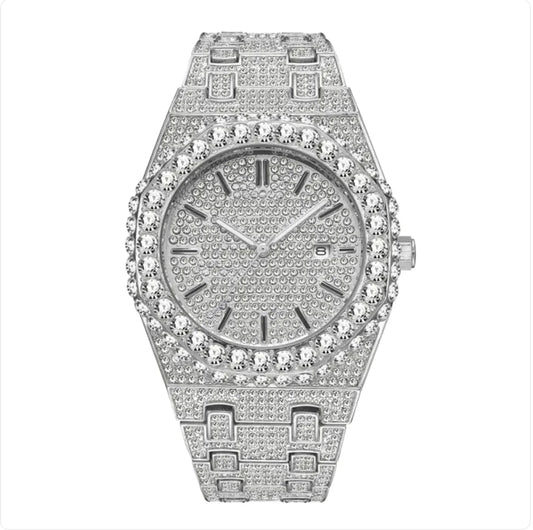 Reloj de Cuarzo para Hombre con Diamantes Estrellados