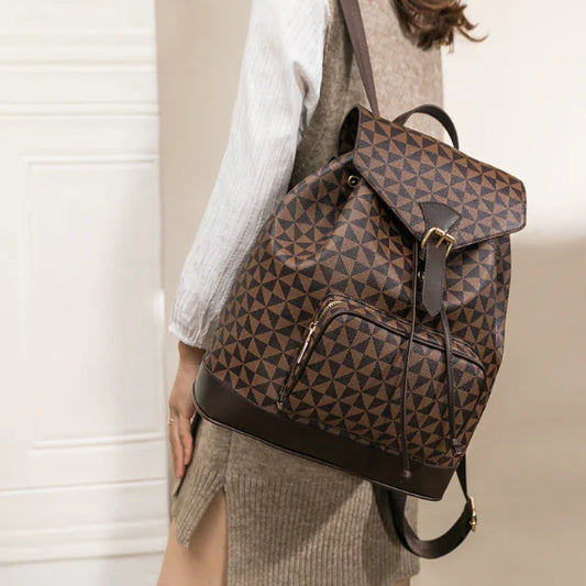 Mochila Grande Antirrobo de Cuero para Mujeres