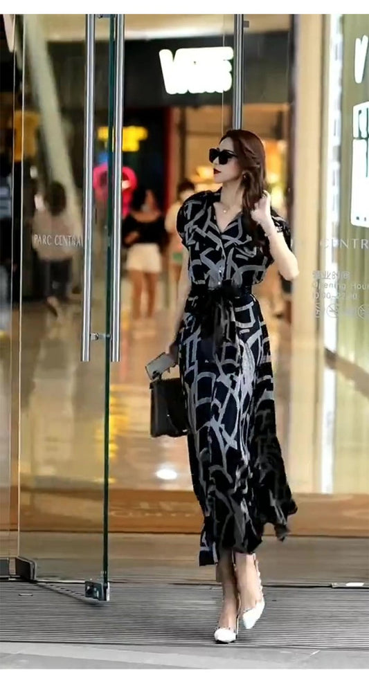 Vestido Chic de Verano  Cuello O