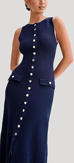 Vestidos Elegantes de Punto Largo