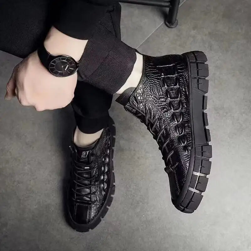 Zapatos Casuales de Cuero para Hombres para Otoño e Invierno