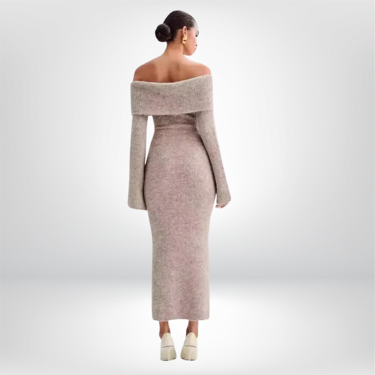 Vestido a Rayas con Cuello Polo Chic