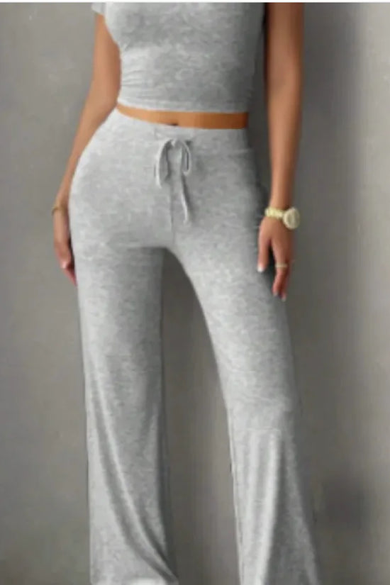 Conjunto de Moda Casual Urbano con Cuello Redondo