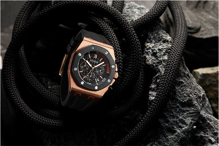 Reloj de Cuarzo de Silicona Multifuncional para Hombres - RUIMAS