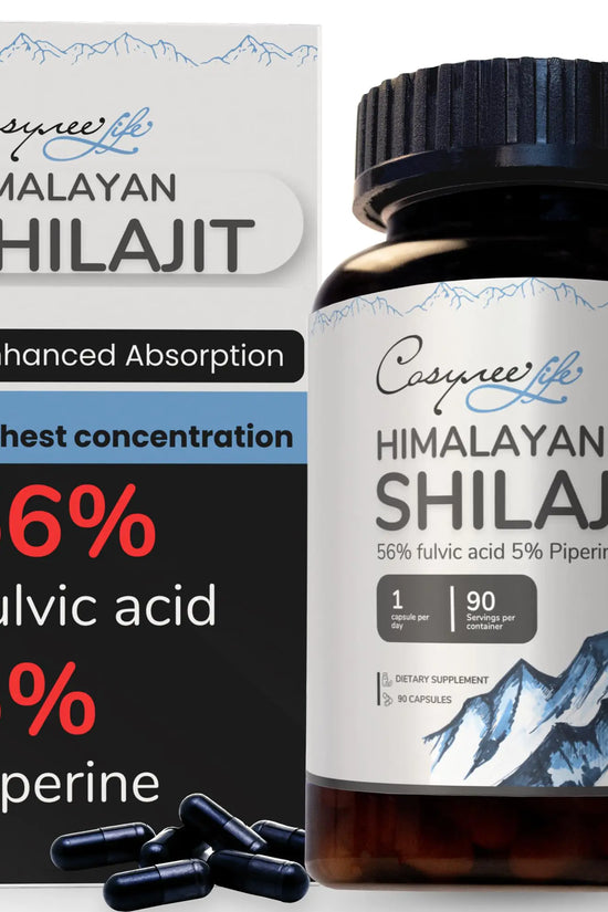 Cápsulas Himalayas de Shilajit cosynee hechas con polvo de Shilajit Puro y Orgánico