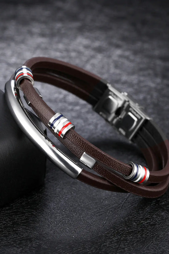 Pulsera de Cuero Trenzado para Hombres